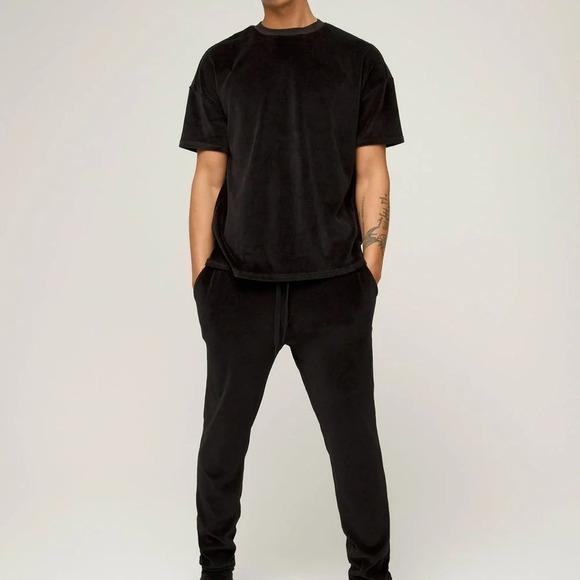 Human Nation Vision Pant in Velour in Black - NWOT - Size XXL Women's XL Men's - Picture 2 of 11